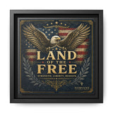 Norvane Land of the Free Framed Canvas – Patriotic Eagle Wall Art in Black – view 6