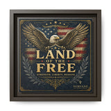 Norvane Land of the Free Framed Canvas – Patriotic Eagle Wall Art in Espresso – view 7
