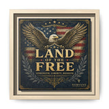 Norvane Land of the Free Framed Canvas – Patriotic Eagle Wall Art in Natural – view 8