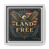 Norvane Land of the Free Framed Canvas – Patriotic Eagle Wall Art in White – view 5