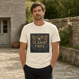 Norvane Land of the Free T-Shirt – Patriotic Eagle Graphic Tee in Natural