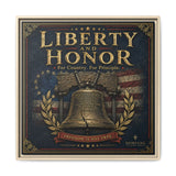 Norvane Liberty & Honor Framed Canvas – Freedom Is Not Free Bell Print in Natural
