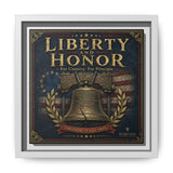 Norvane Liberty & Honor Framed Canvas – Freedom Is Not Free Bell Print in White – view 5