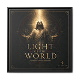 Norvane Light of the World Framed Canvas – Christian Wall Art in Black