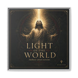 Norvane Light of the World Framed Canvas – Christian Wall Art in White – view 12