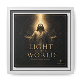 Norvane Light of the World Framed Canvas – Christian Wall Art in White – view 5