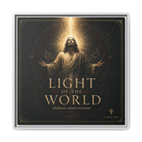 Norvane Light of the World Framed Canvas – Christian Wall Art in White