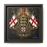 Norvane Lionheart England Crest Canvas – Framed Union Jack Shield Print in Espresso – view 7
