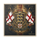Norvane Lionheart England Crest Canvas – Framed Union Jack Shield Print in Natural – view 10