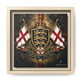 Norvane Lionheart England Crest Canvas – Framed Union Jack Shield Print in Natural – view 8