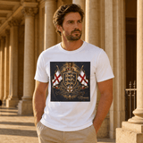 Norvane Lionheart England T-Shirt – Three Lions St George Cross Crest in White