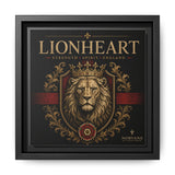Norvane Lionheart Framed Canvas – Regal Crowned Lion Wall Art in Black – view 6