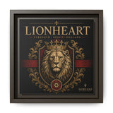 Norvane Lionheart Framed Canvas – Regal Crowned Lion Wall Art in Espresso – view 7