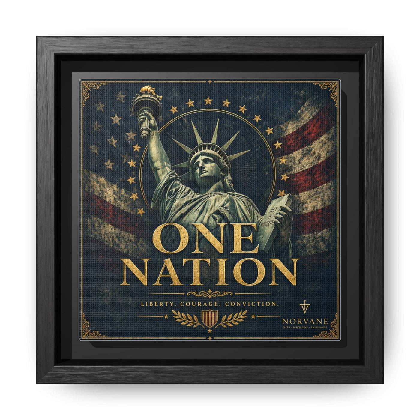 Norvane One Nation Canvas Print – Statue of Liberty Patriotic Wall Art in Black – view 18