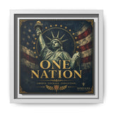 Norvane One Nation Canvas Print – Statue of Liberty Patriotic Wall Art in White – view 5