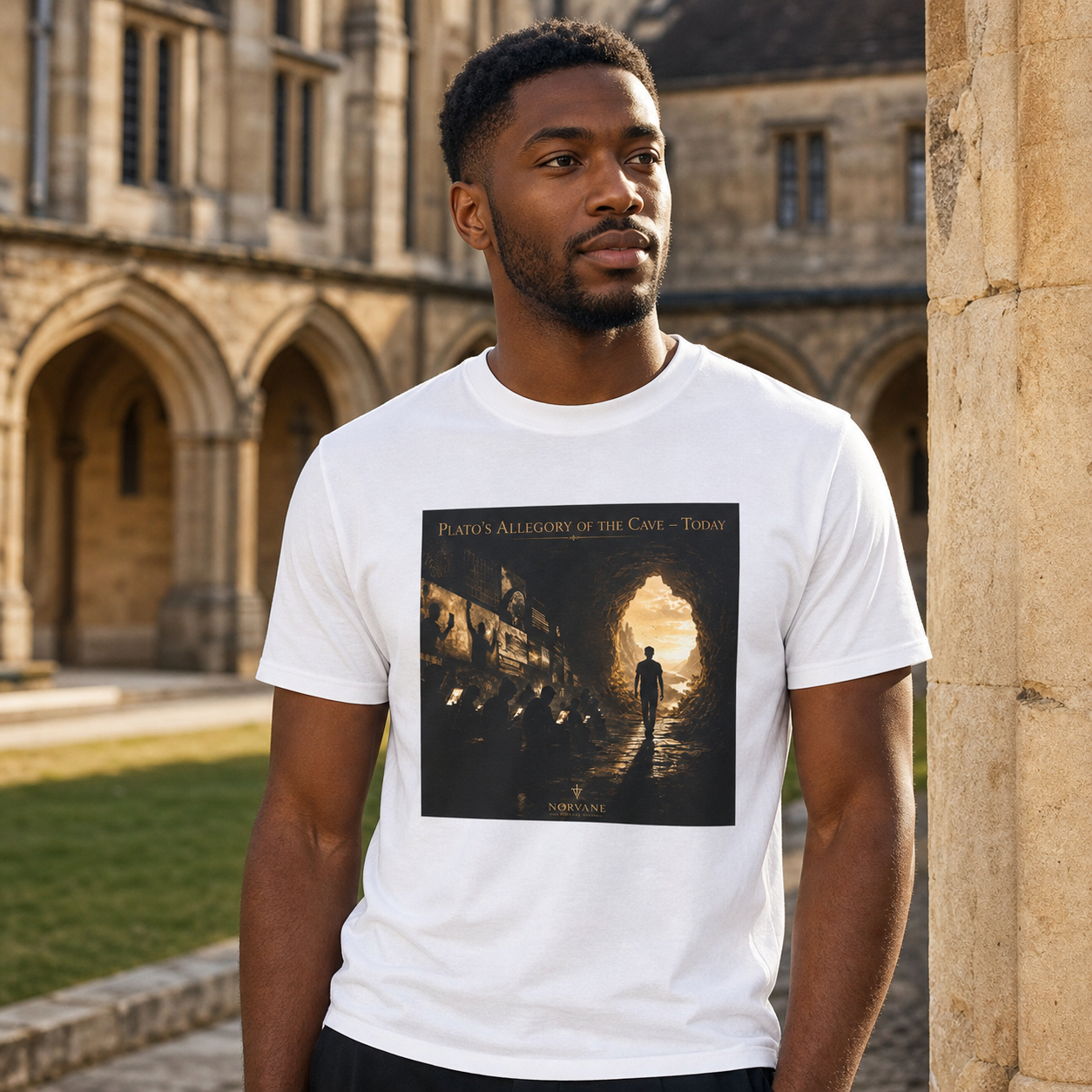 Norvane Plato’s Allegory of the Cave T-Shirt – Modern Philosophy Graphic Tee – view 6