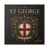 Norvane St George Shield Framed Canvas – England Crest Wall Art in Espresso – view 9