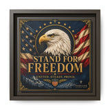Norvane Stand for Freedom Framed Canvas – Eagle & American Flag Wall Art in Espresso – view 7
