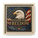 Norvane Stand for Freedom Framed Canvas – Eagle & American Flag Wall Art in Natural – view 8
