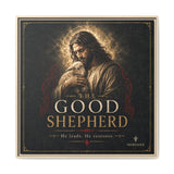Norvane The Good Shepherd Framed Canvas – He Leads, He Restores Wall Art in Natural – view 10