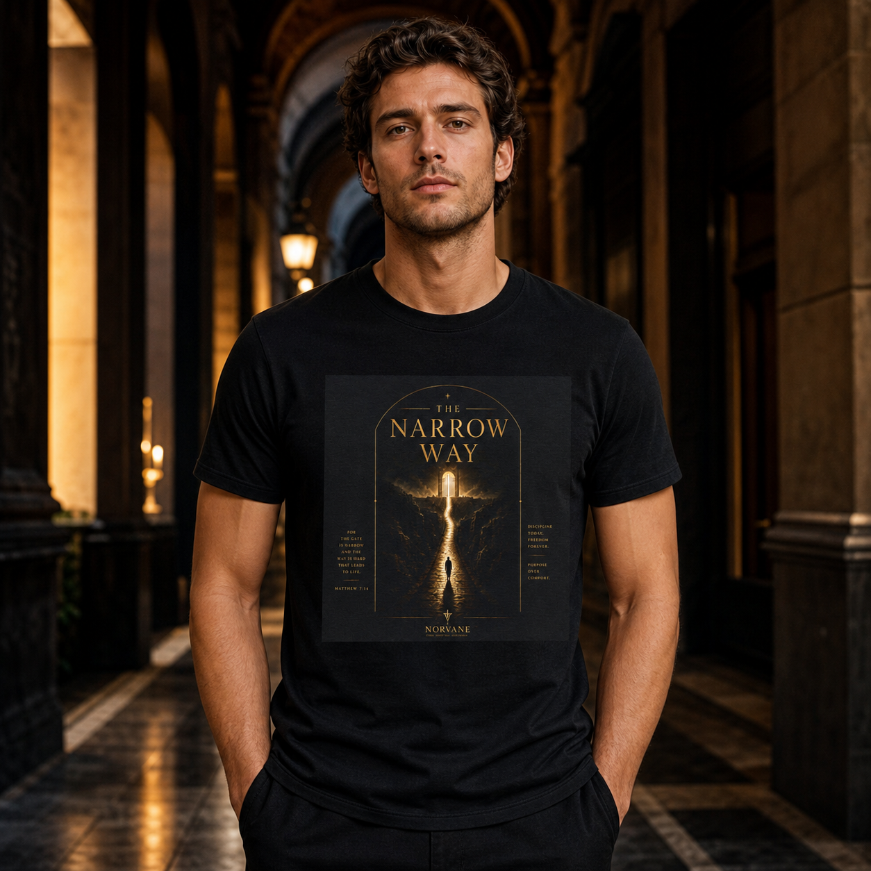 Norvane The Narrow Way T-Shirt – Inspirational Graphic Tee in Black