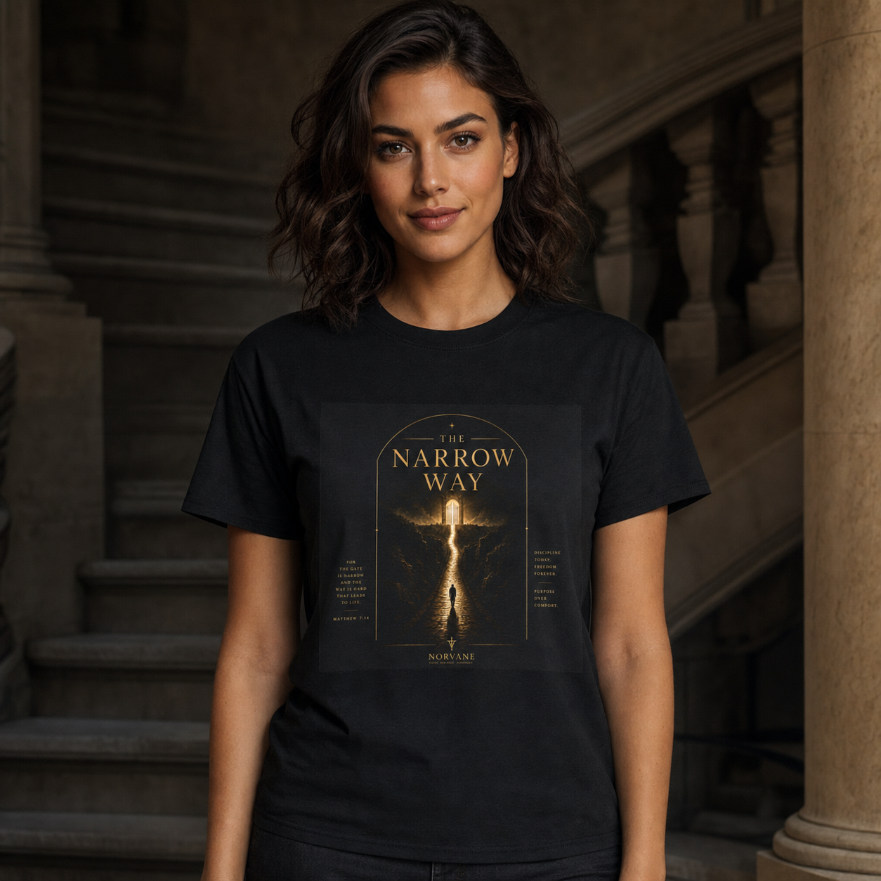 Norvane The Narrow Way T-Shirt – Inspirational Graphic Tee – view 5
