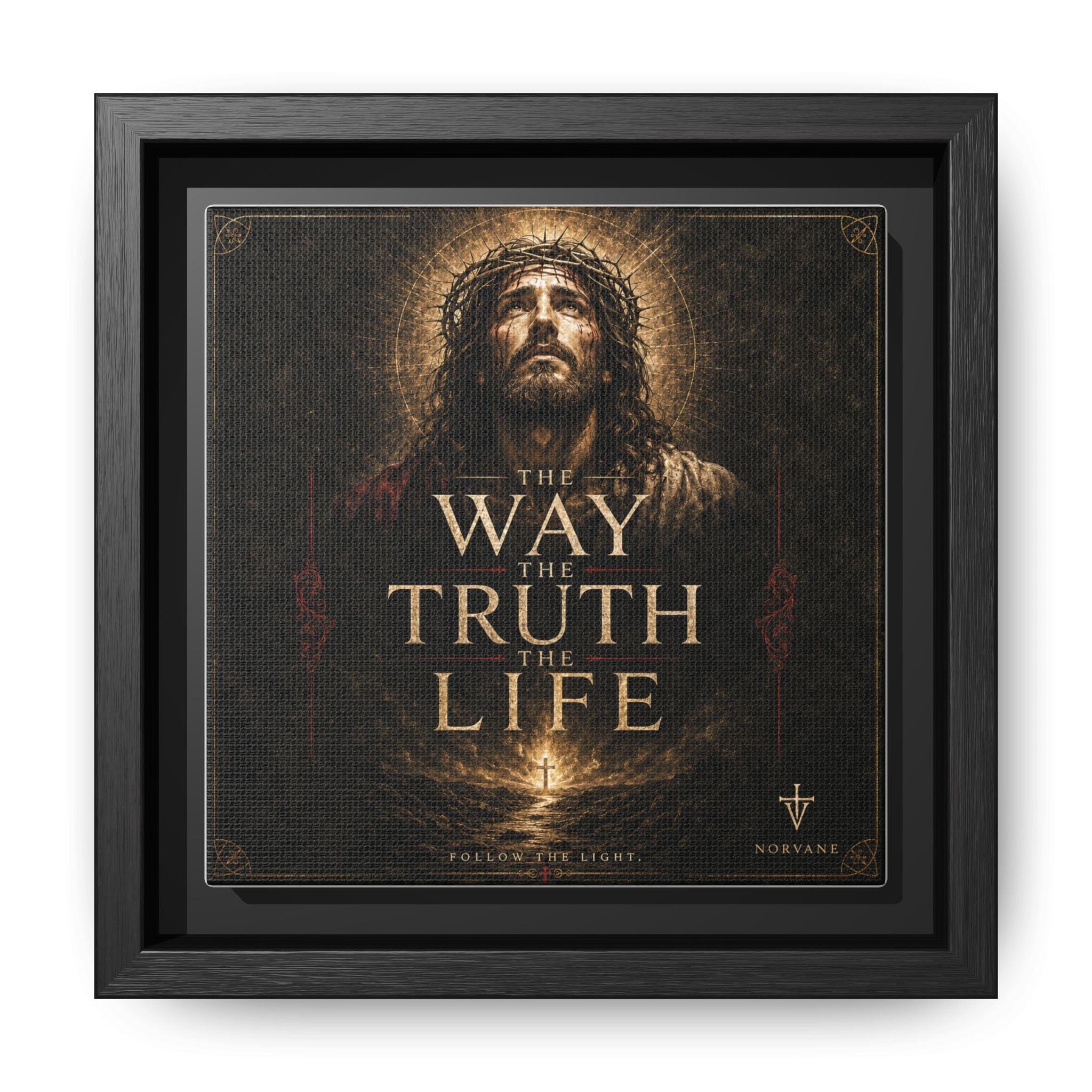Norvane The Way The Truth The Life Framed Canvas – Christian Wall Art in Black – view 18