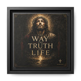 Norvane The Way The Truth The Life Framed Canvas – Christian Wall Art in Black – view 6