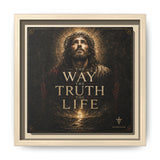 Norvane The Way The Truth The Life Framed Canvas – Christian Wall Art in Natural – view 8
