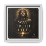 Norvane The Way The Truth The Life Framed Canvas – Christian Wall Art in White – view 5