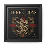 Norvane Three Lions Framed Canvas – Heraldic England Crest Print in Black – view 6