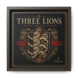 Norvane Three Lions Framed Canvas – Heraldic England Crest Print in Espresso – view 7
