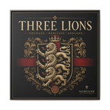 Norvane Three Lions Framed Canvas – Heraldic England Crest Print in Espresso – view 9