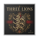 Norvane Three Lions Framed Canvas – Heraldic England Crest Print in White – view 12