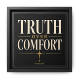 Norvane Truth Over Comfort Framed Canvas – Statement Typography Wall Art in Black – view 6