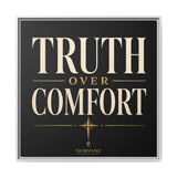 Norvane Truth Over Comfort Framed Canvas – Statement Typography Wall Art in White – view 12