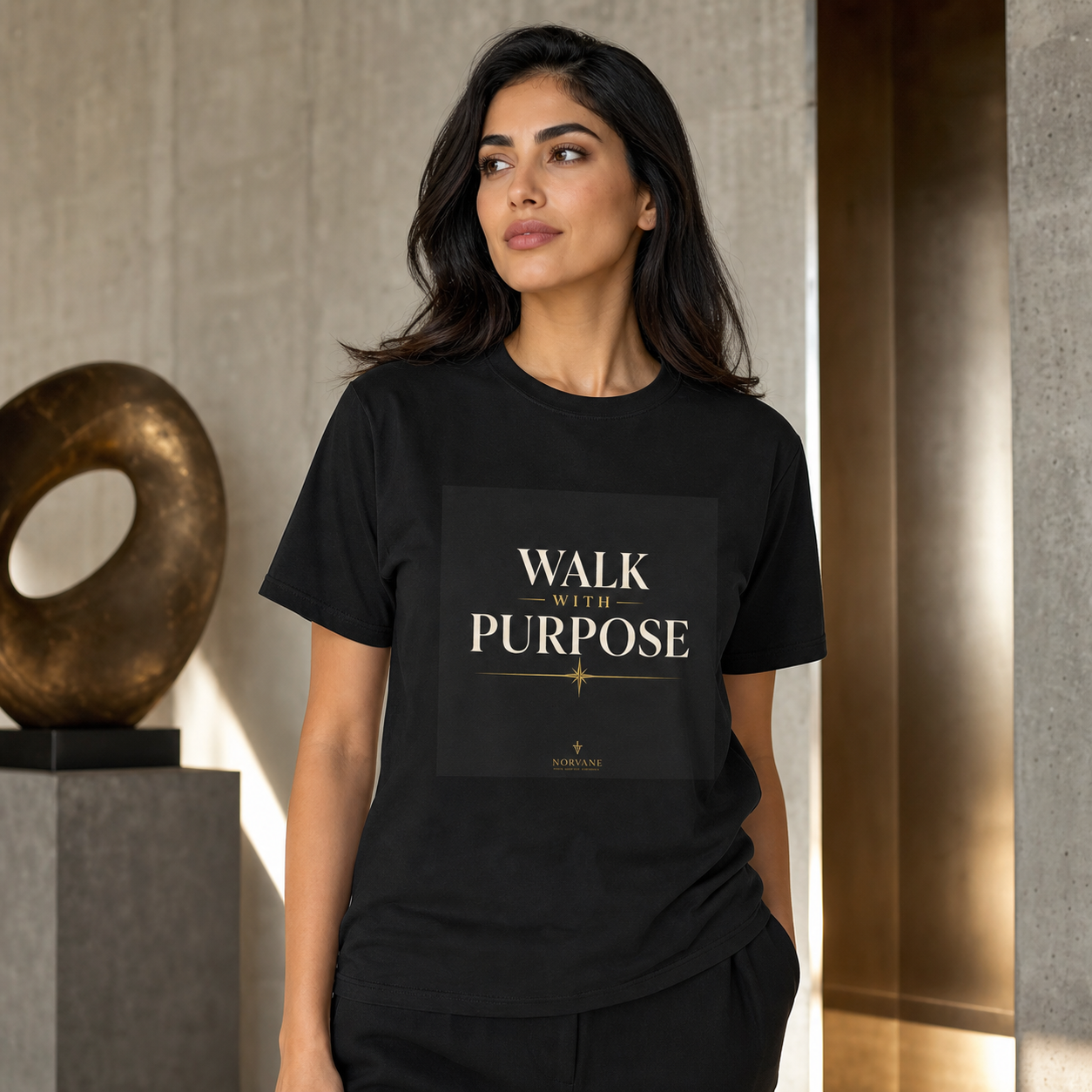Norvane Walk With Purpose T-Shirt – Inspirational Graphic Tee – view 5