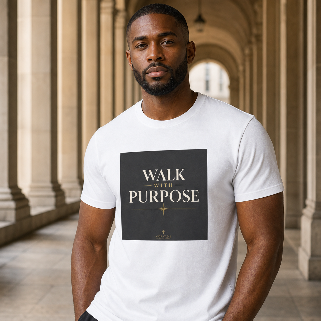 Norvane Walk With Purpose T-Shirt – Inspirational Graphic Tee – view 8