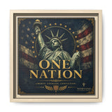 One Nation Matte Canvas Print — Patriotic Statue of Liberty Framed Wall Art Canvas Printify 10″ x 10″ 1.25" Natural