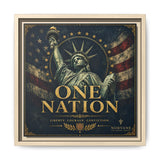 One Nation Matte Canvas Print — Patriotic Statue of Liberty Framed Wall Art Canvas Printify 12″ x 12″ 1.25" Natural
