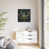 One Nation Matte Canvas Print — Patriotic Statue of Liberty Framed Wall Art Canvas Printify 