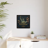One Nation Matte Canvas Print — Patriotic Statue of Liberty Framed Wall Art Canvas Printify 