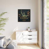 One Nation Matte Canvas Print — Patriotic Statue of Liberty Framed Wall Art Canvas Printify 