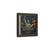 One Nation Matte Canvas Print — Patriotic Statue of Liberty Framed Wall Art Canvas Printify 