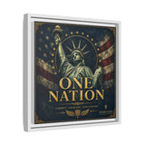 One Nation Matte Canvas Print — Patriotic Statue of Liberty Framed Wall Art Canvas Printify 