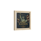 One Nation Matte Canvas Print — Patriotic Statue of Liberty Framed Wall Art Canvas Printify 