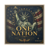 One Nation Matte Canvas Print — Patriotic Statue of Liberty Framed Wall Art Canvas Printify 36″ x 36″ 1.25" Natural