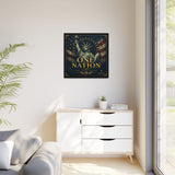 One Nation Matte Canvas Print — Patriotic Statue of Liberty Framed Wall Art Canvas Printify 