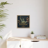 One Nation Matte Canvas Print — Patriotic Statue of Liberty Framed Wall Art Canvas Printify 