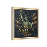 One Nation Matte Canvas Print — Patriotic Statue of Liberty Framed Wall Art Canvas Printify 